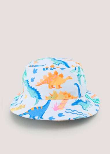 Boys Blue Dinosaur Swimming Bucket Hat (6mths-6yrs)
