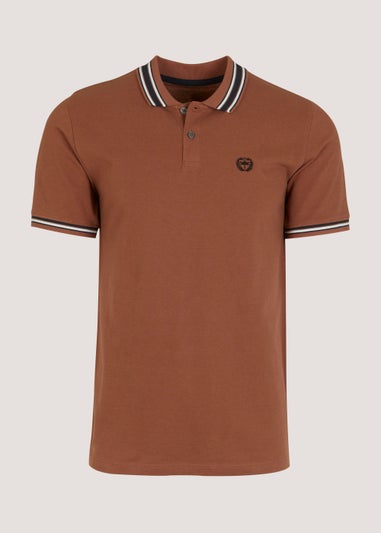 Tan Tipped Polo Shirt