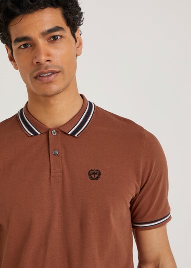 Tan Tipped Polo Shirt