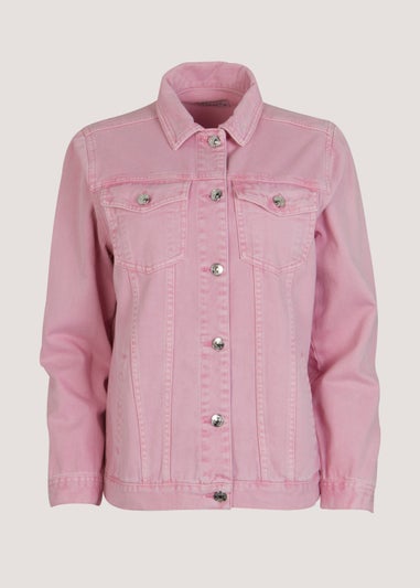 Pink Oversized Denim Jacket