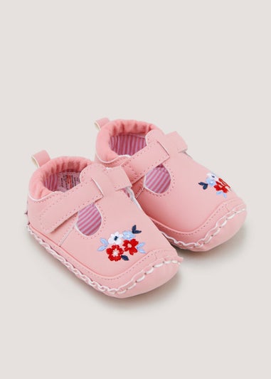 Pink Moccasin Soft Sole Baby Shoes (Newborn-18mths)