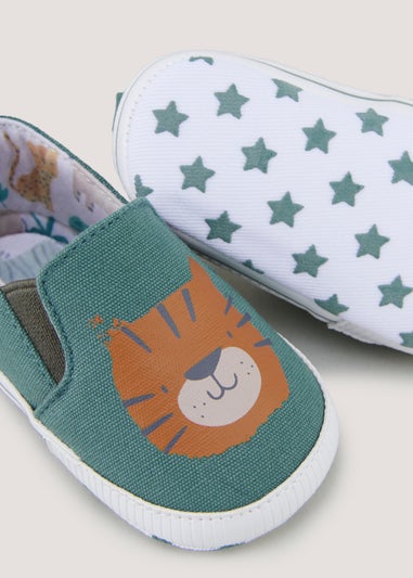 Sage Tiger Soft Sole Baby Shoes (Newborn-18mths)