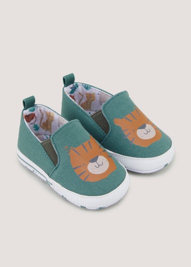 Sage Tiger Soft Sole Baby Shoes (Newborn-18mths)
