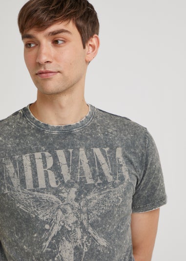 Grey Nirvana Print T-Shirt
