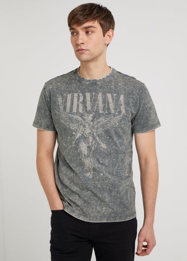 Grey Nirvana Print T-Shirt