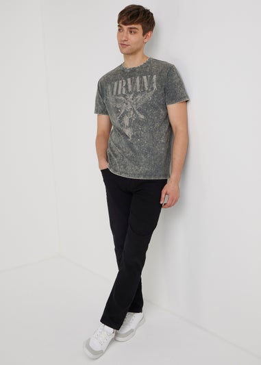 Grey Nirvana Print T-Shirt