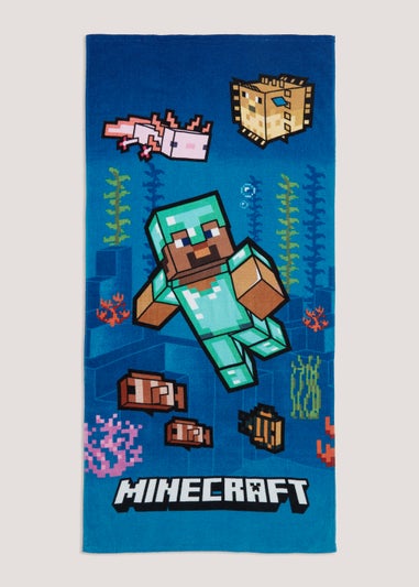 Kids Minecraft Beach Towel (140cm x 70cm)