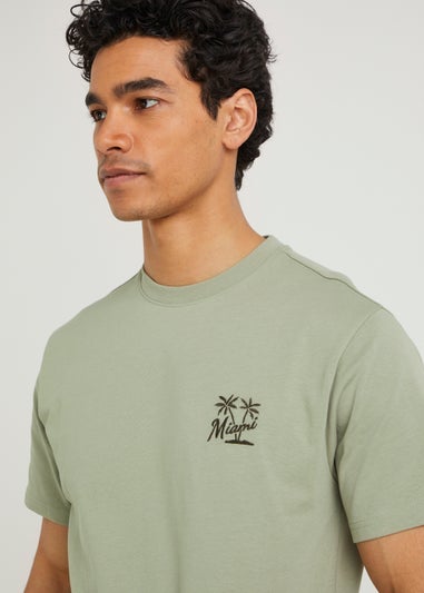 Sage Miami Embroidered T-Shirt