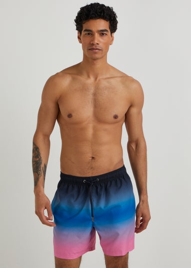 Pink & Blue Ombre Swim Shorts