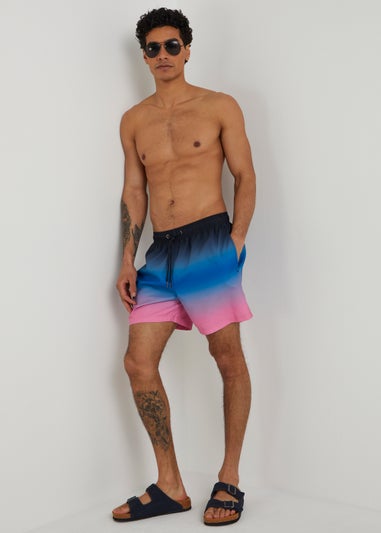 Pink & Blue Ombre Swim Shorts