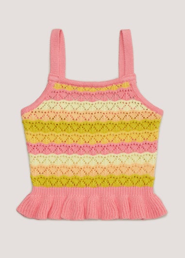 Girls Multicoloured Knitted Cami Top (4-13yrs)