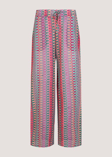 Be Beau Multicoloured Knitted Wide Leg Trousers