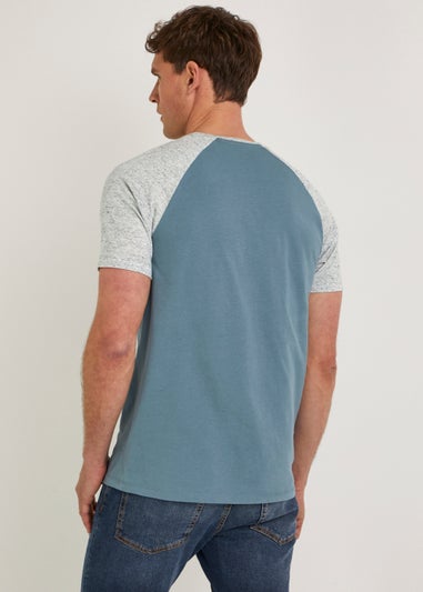 Blue & Grey Raglan T-Shirt