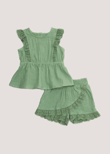 Girls Green Top & Skort Set (9mths-6yrs)