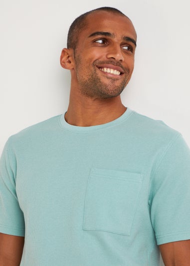 Green Textured Pyjama Top