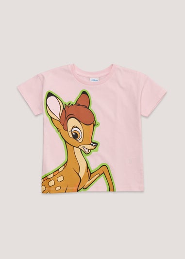 Kids Pink Disney Bambi Neon T-Shirt (12mths-6yrs)