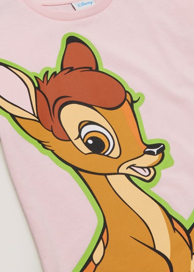 Kids Pink Disney Bambi Neon T-Shirt (12mths-6yrs)