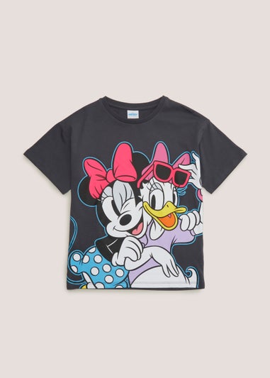 Kids Black Minnie & Daisy T-Shirt (4-13yrs)