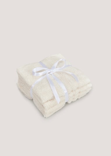 4 Pack Cream 100% Egyptian Cotton Face Cloths