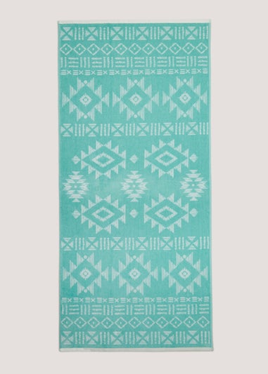 Blue Aztec Beach Towel (150cm x 70cm)
