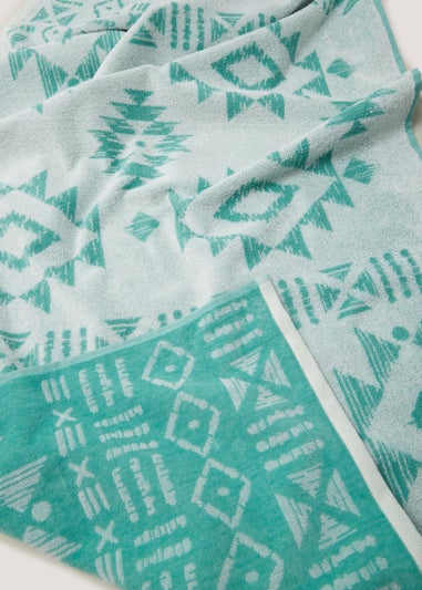 Blue Aztec Beach Towel (150cm x 70cm)