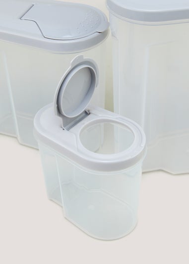 3 Pack Grey Cereal Containers