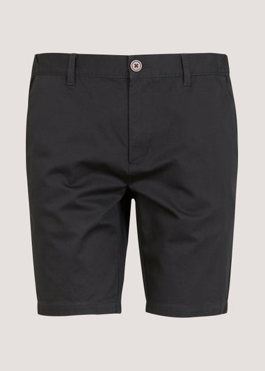 Charcoal Straight Fit Chino Shorts
