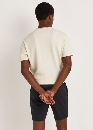 Charcoal Straight Fit Chino Shorts