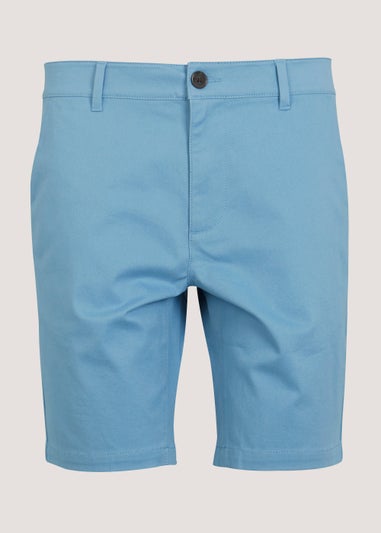 Light Blue Slim Fit Chino Shorts