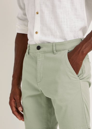 Mint Straight Fit Chino Shorts