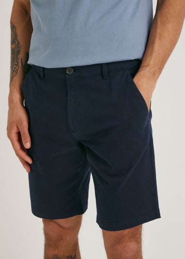 2 Pack Grey & Navy Straight Fit Chino Shorts