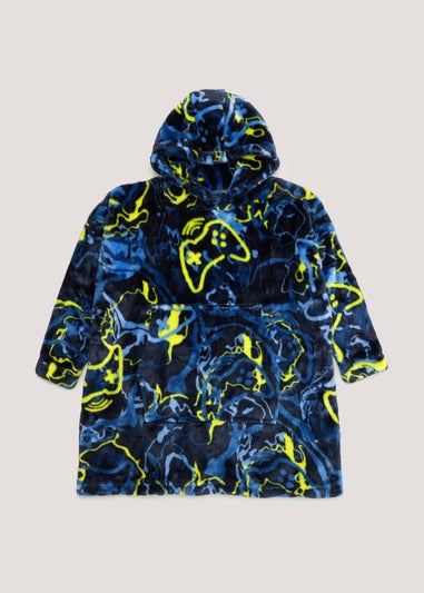 Boys Blue Gamer Snuggle Hoodie (4-13yrs)