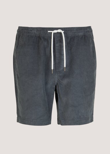 Dark Grey Cord Drawcord Shorts