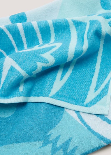 Light Blue Fish Beach Towel (150cm x 70cm)