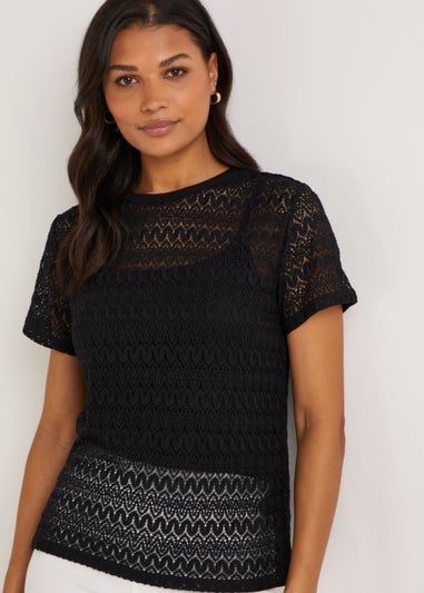 Black Lace T-Shirt