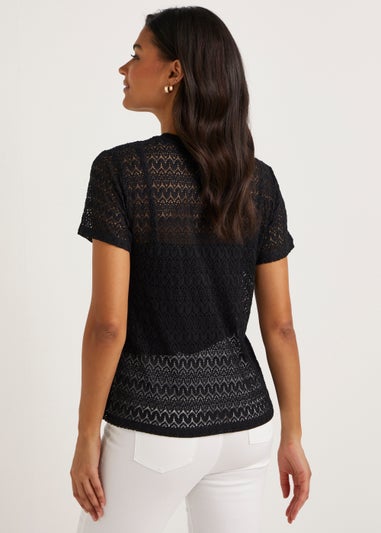 Black Lace T-Shirt