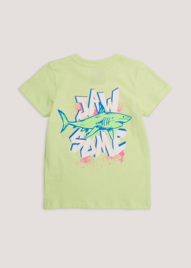 Boys Lime Shark T-Shirt (4-13yrs)