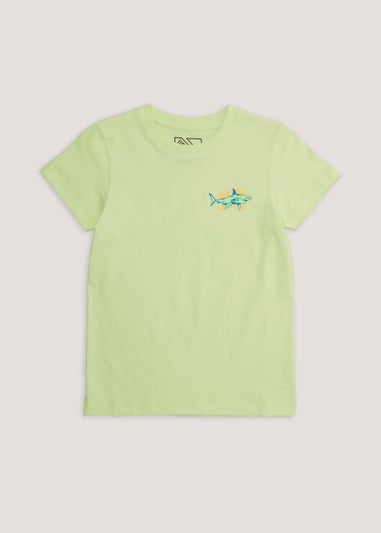 Boys Lime Shark T-Shirt (4-13yrs)