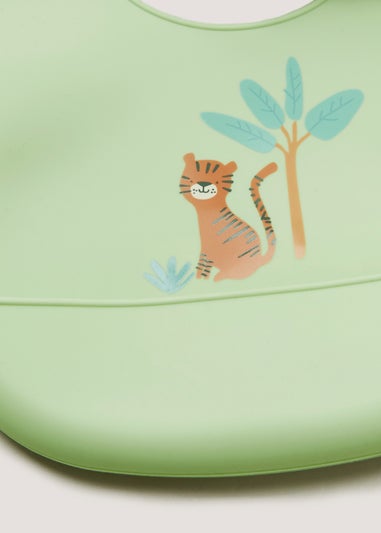 Sage Tiger Silicone Bib