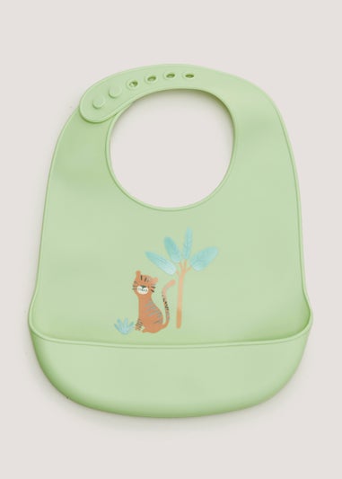 Sage Tiger Silicone Bib