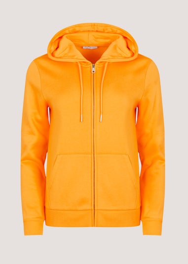 Orange Zip Up Hoodie