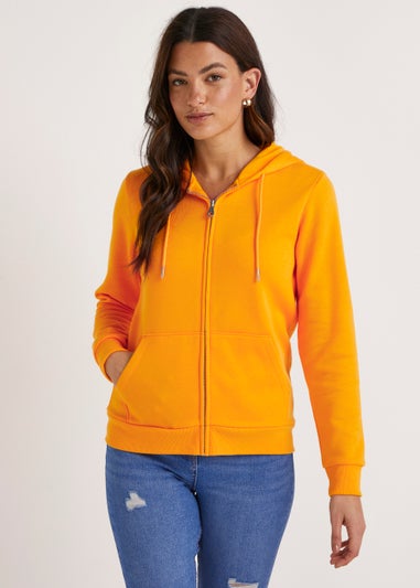 Orange Zip Up Hoodie