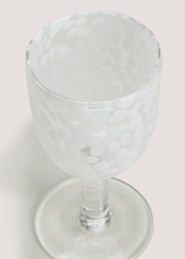 White Confetti Wine Glass (16.5cm x 8cm)