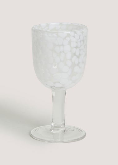 White Confetti Wine Glass (16.5cm x 8cm)