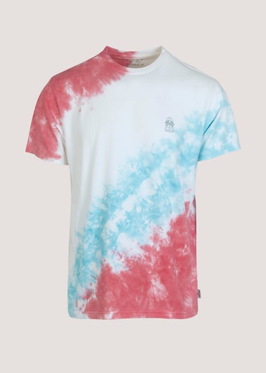 Pink Diagonal Tie Dye T-Shirt