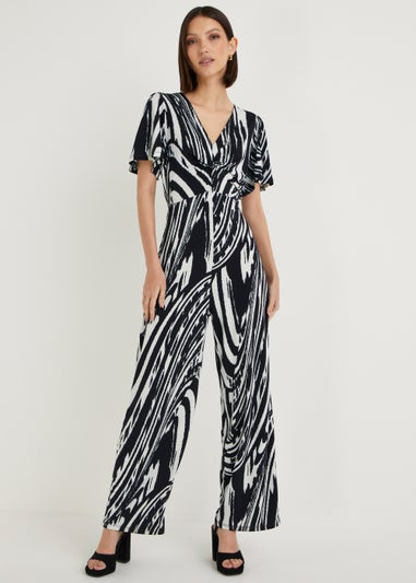 Et Vous Monochrome Print Jumpsuit