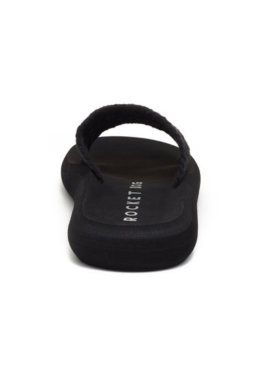 Rocket Dog Sunset Black Woven Sliders