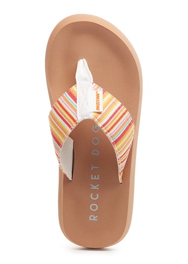 Rocket Dog Adios Orange Stripe Flip Flops