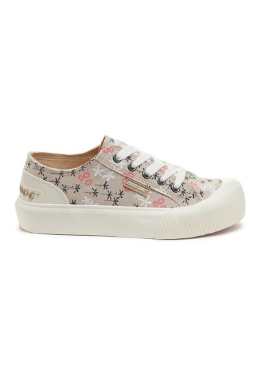 Rocket Dog Jazzin Plus Natural Floral Sneakers