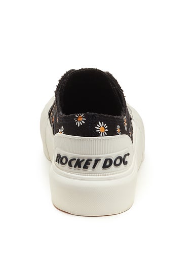 Rocket Dog Jazzin Plus Black Daisy Sneakers